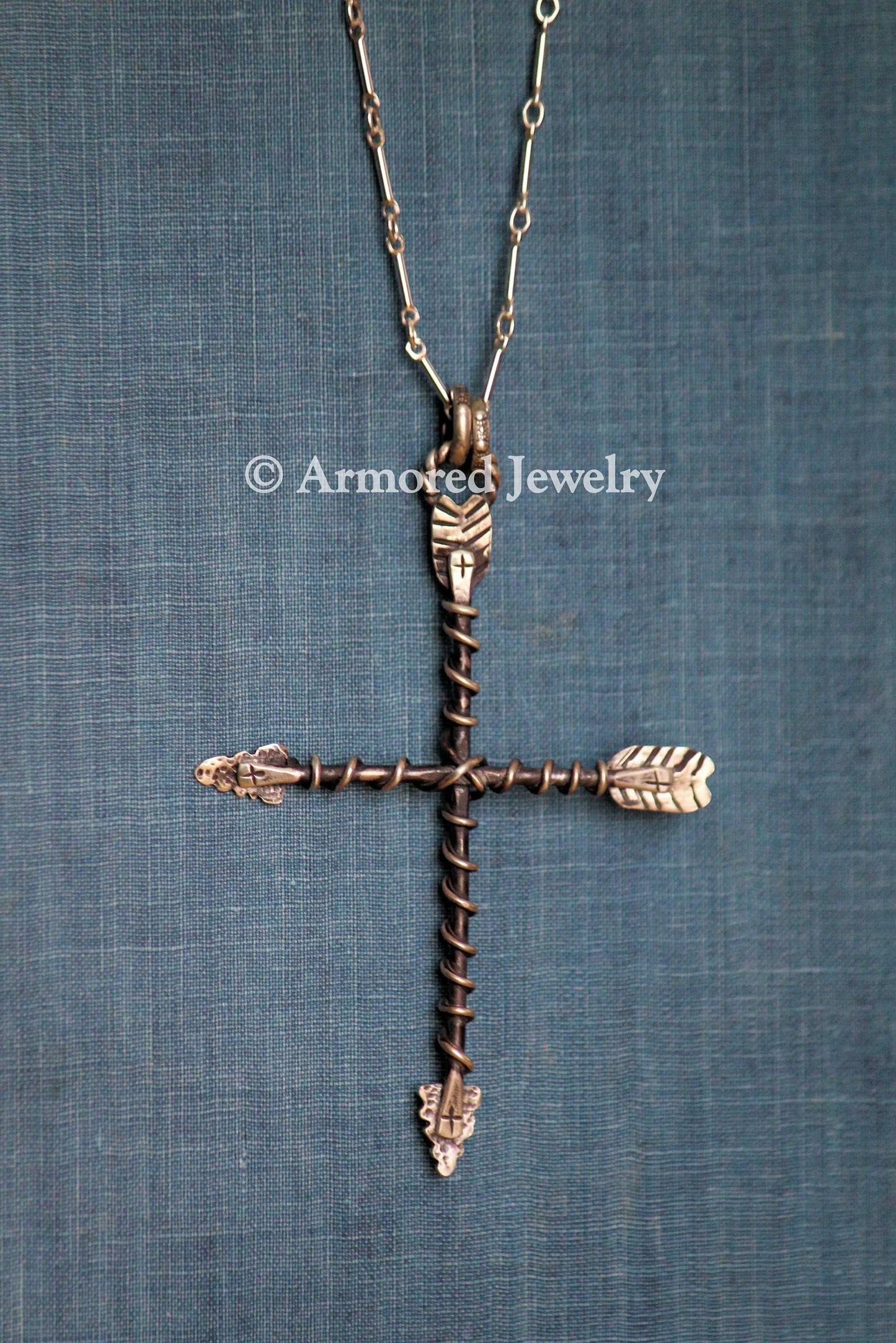 Sterling Silver Entwined in Faith Cross Necklace