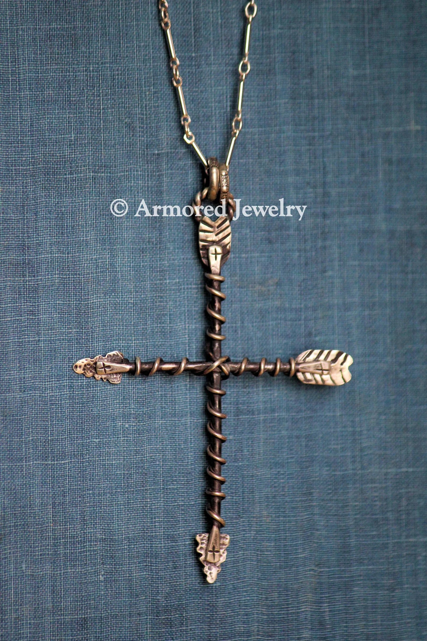 Sterling Silver Entwined in Faith Cross Necklace