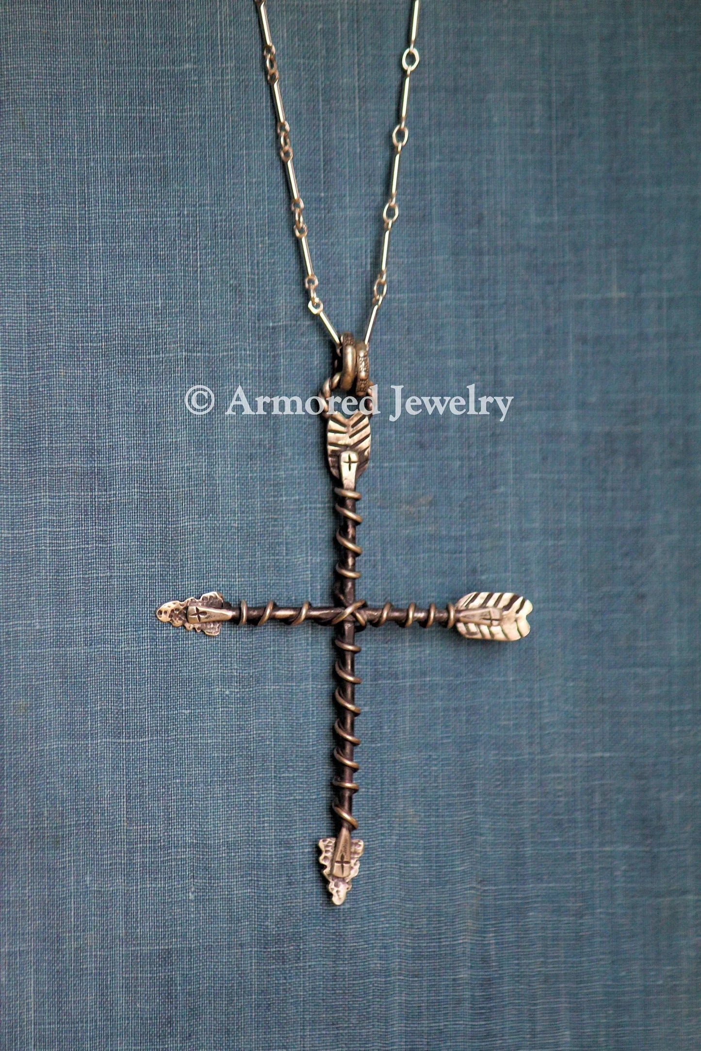 Sterling Silver Entwined in Faith Cross Necklace