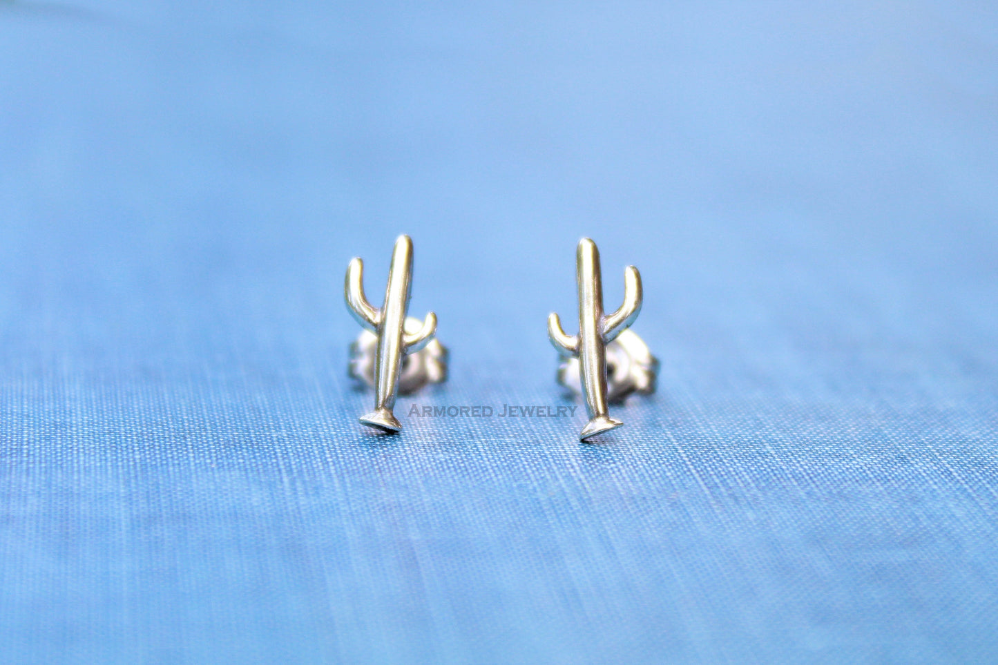 Sterling Silver Saguaro Cactus Earrings