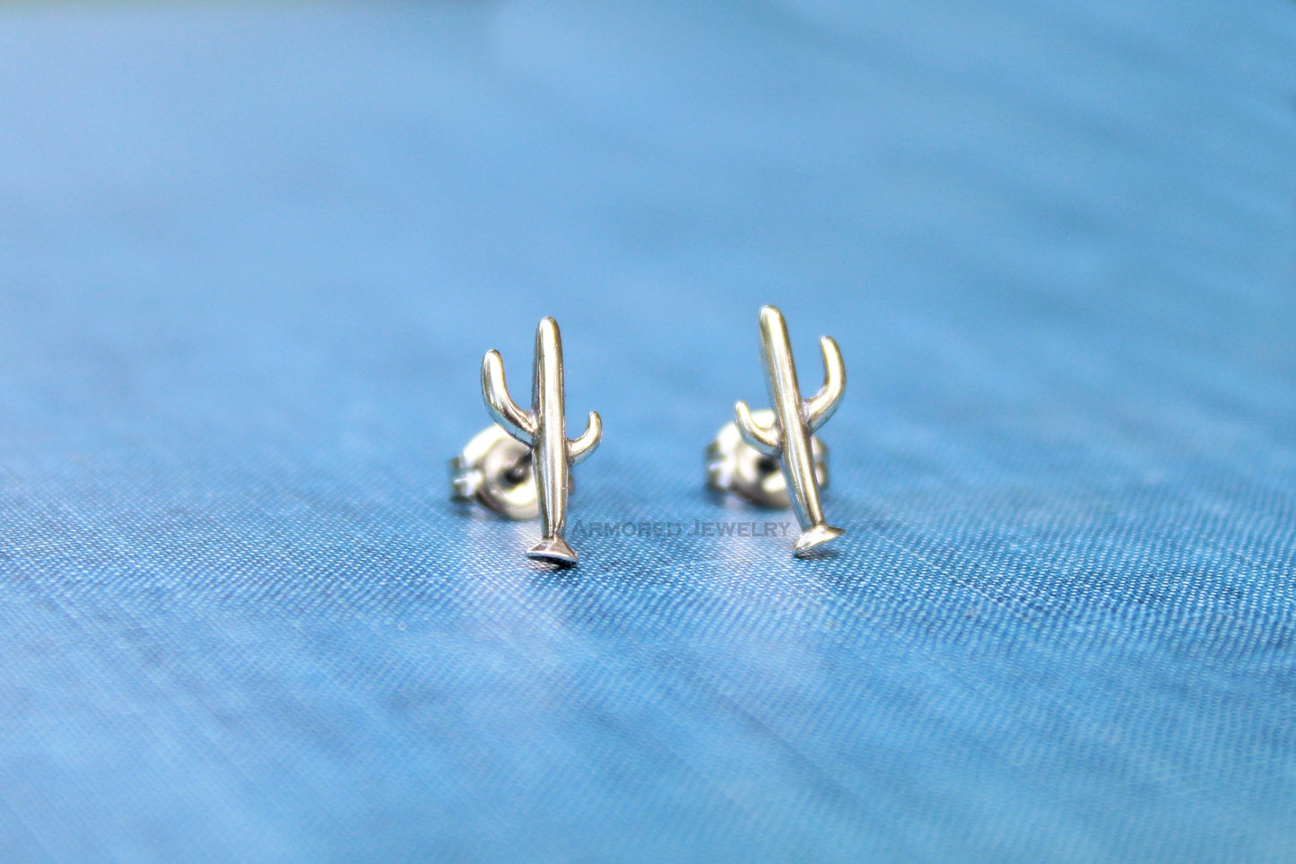 Sterling Silver Saguaro Cactus Earrings