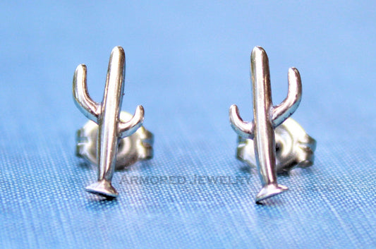 Sterling Silver Saguaro Cactus Earrings