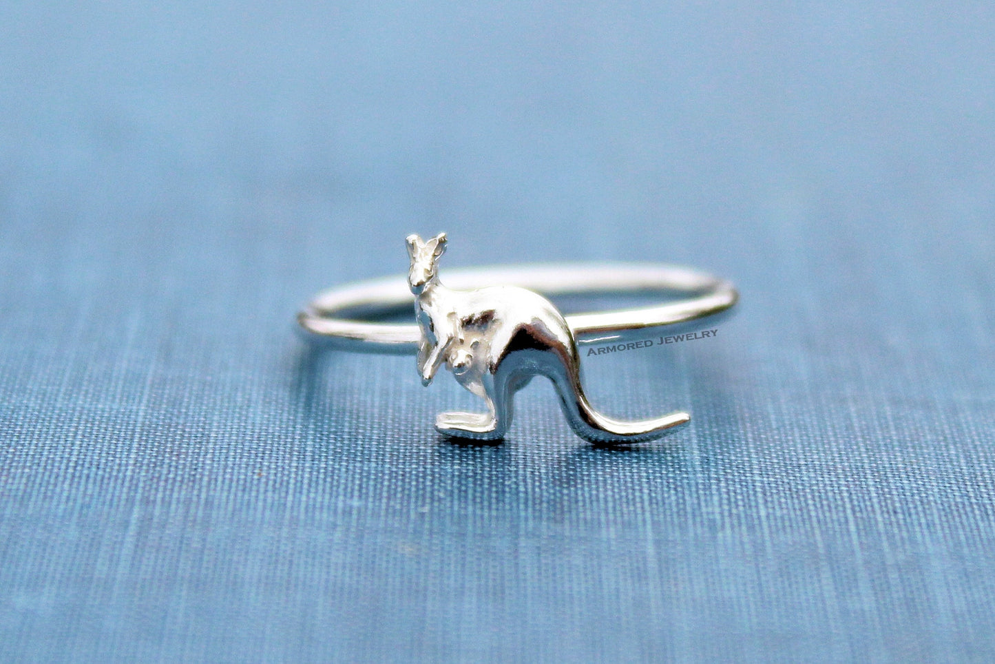 Australian Kangaroo & Baby Ring