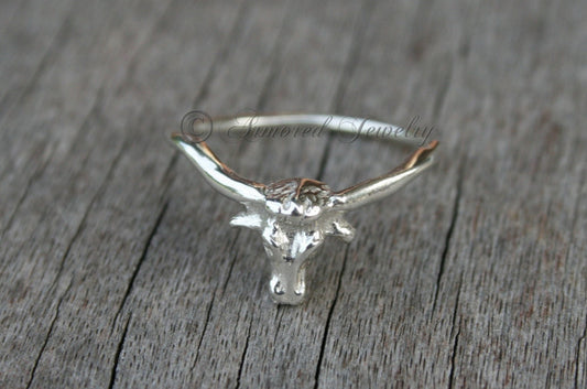 Sterling Silver Longhorn Ring