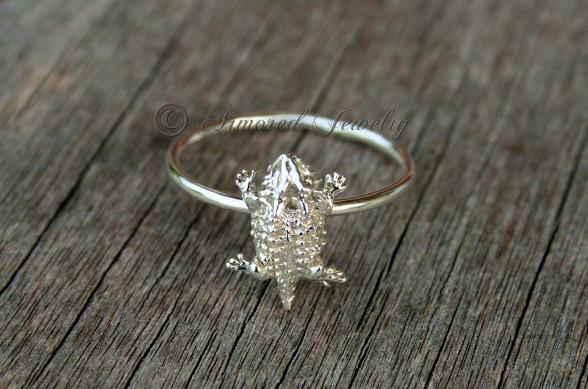 Sterling Silver Horned Toad Ring