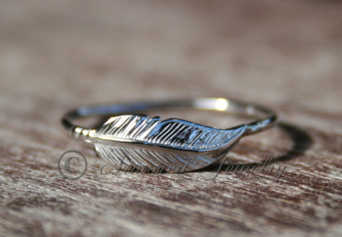 Sterling silver Feather Ring