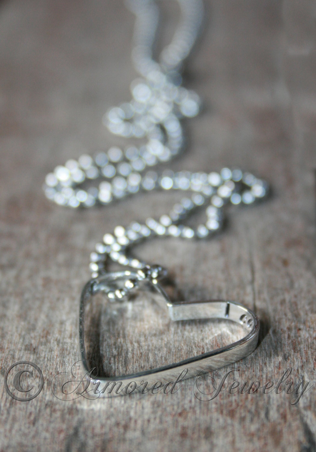 Sterling Silver Hidden Message Pendant I carry you in my heart forever