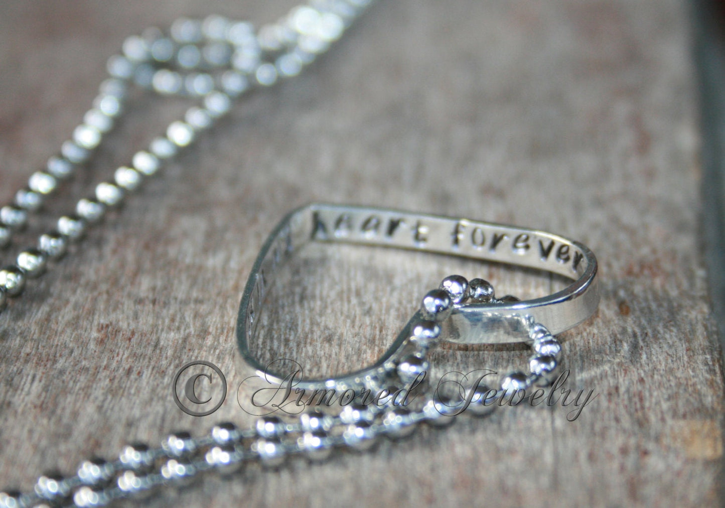 Sterling Silver Hidden Message Pendant I carry you in my heart forever