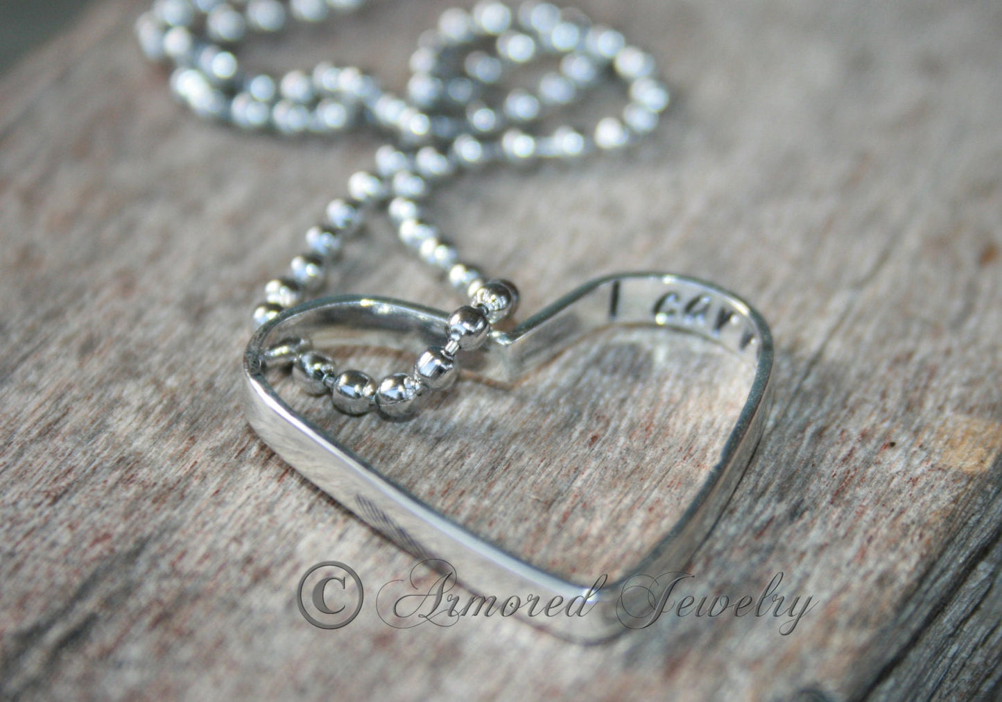 Sterling Silver Hidden Message Pendant I carry you in my heart forever