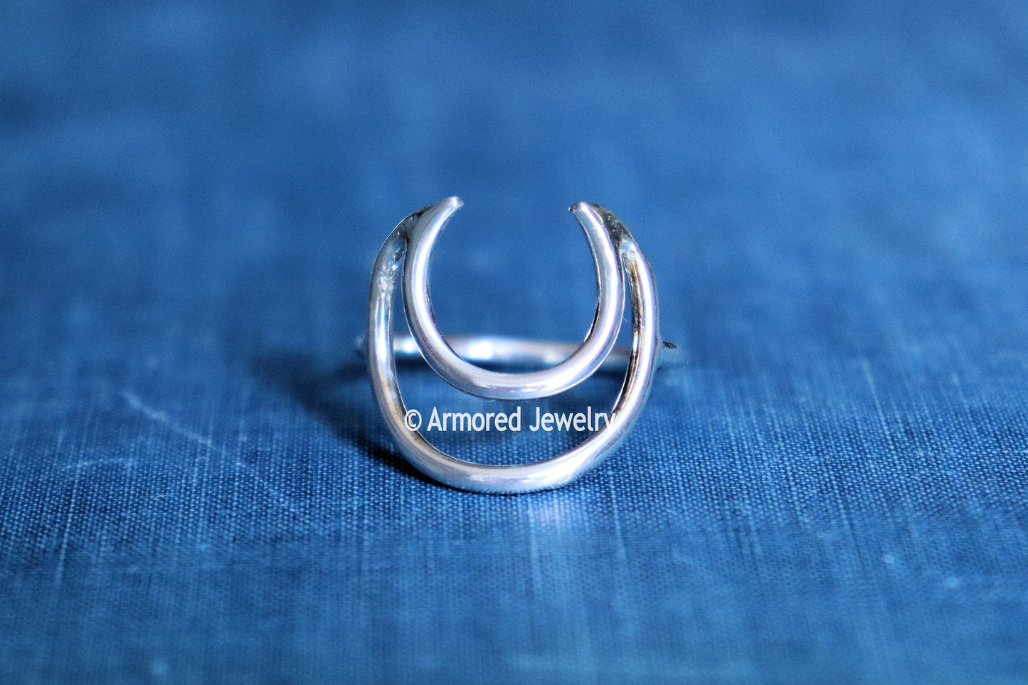 Sterling Silver Crescent Moon Ring