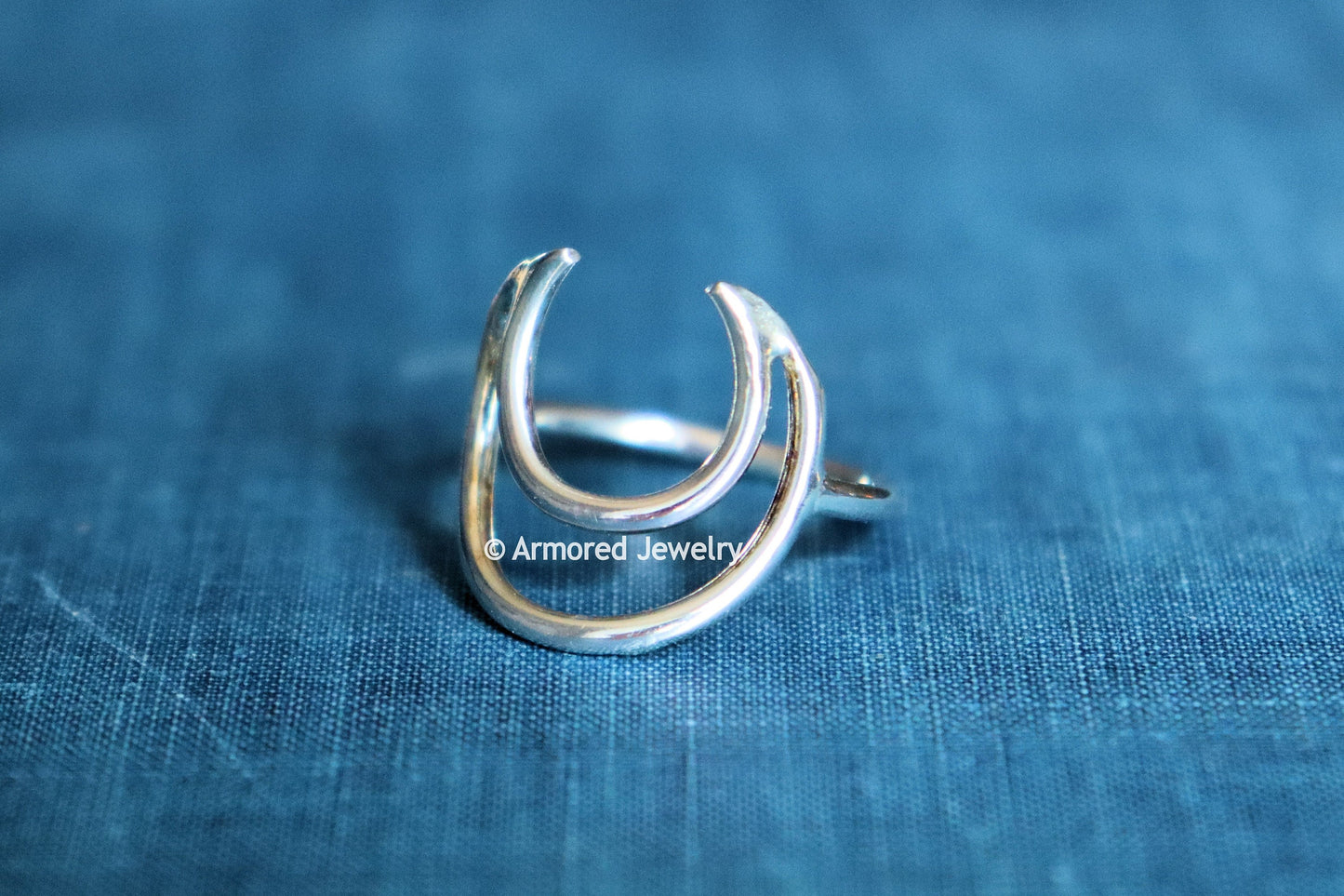 Sterling Silver Crescent Moon Ring