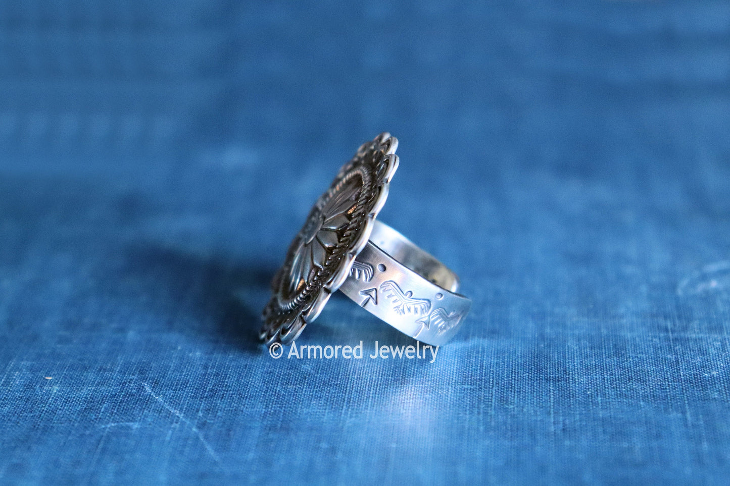 Sterling Silver Concho Ring