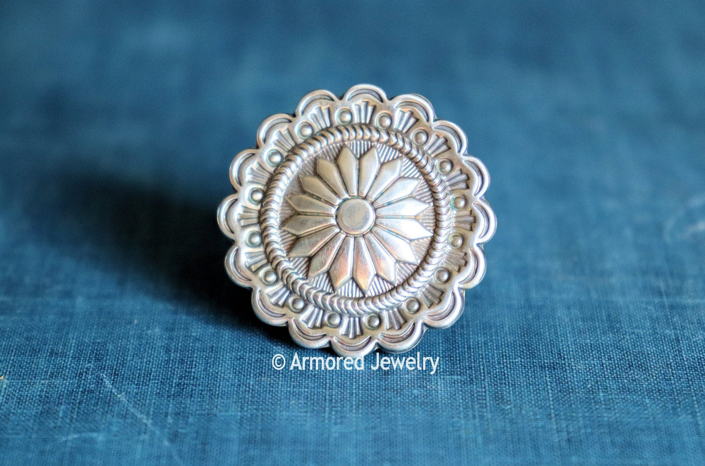 Sterling Silver Concho Ring