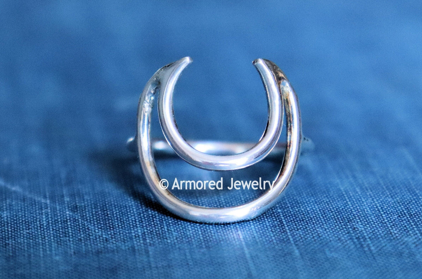 Sterling Silver Crescent Moon Ring