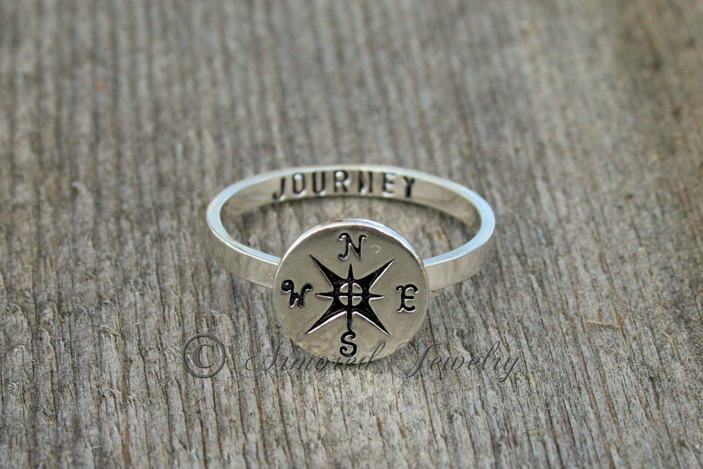 Sterling Silver Compass Ring