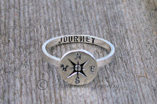 Sterling Silver Compass Ring