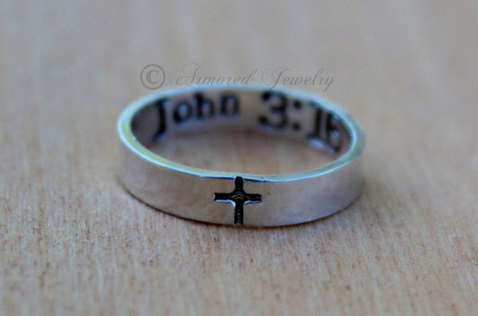 Sterling Silver John 316 3 16 3:16 Ring